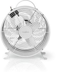 Nedis stolní ventilátor, 25cm, 20W, 2 rychlosti, bílá