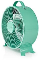 Nedis stolní ventilátor, 25cm, 20W, 2 rychlosti, tyrkysová