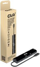 Club 3D hub USB-C, 6-in-1 Hub s HDMI 8K60Hz/4K120Hz, 2xUSB-A, RJ45 a 2xUSB-C, 1xData, 1xPD 3.0