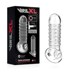 Toyjoy VirilXL Penis Extender V15 (Transparent), návlek na penis a varlata