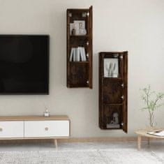 Vidaxl Nástěnné TV skříňky 2 ks kouřový dub 30,5 x 30 x 110 cm