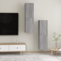 Vidaxl Nástěnné TV skříňky 2 ks šedé sonoma 30,5 x 30 x 110 cm