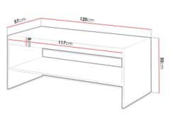 Veneti Designový konferenční stolek HAER - dub wotan