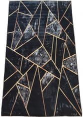 4sleep Kusový koberec BLACK&GOLD 16 60x100 Geometrické tvary Do 0,9cm BLACK and GOLD 20/20/60 Šedá