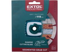 Extol Industrial Kotouč diamantový řezný segmentový Grab Cut, suché řezání, O 115x22,2x2mm