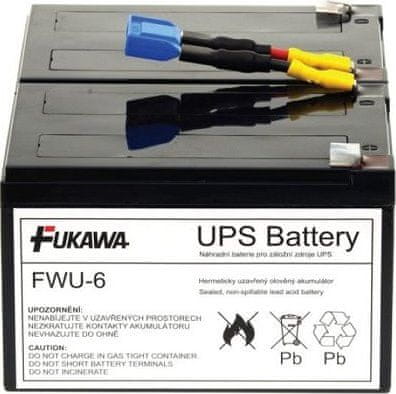 Fiamm FUKAWA olověná baterie FWU6 do UPS APC/ náhradní baterie za RBC6/ 24V/ 12Ah/ životnost 5 let