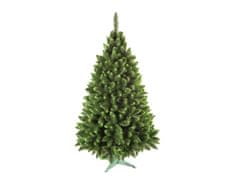 eoshop Stromek JEDLE umělý vánoční se zelenými konci + stojan 220cm