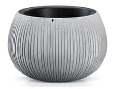 Obal na květník BETON BOWL 2v1 plastový matný d29x20cm