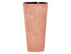 eoshop Obal na květník TUBUS SLIM BETON 2v1 plastový matný d25x48cm