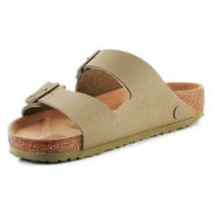 Birkenstock Veganské plátěné žabky s logem nýtu velikost 47