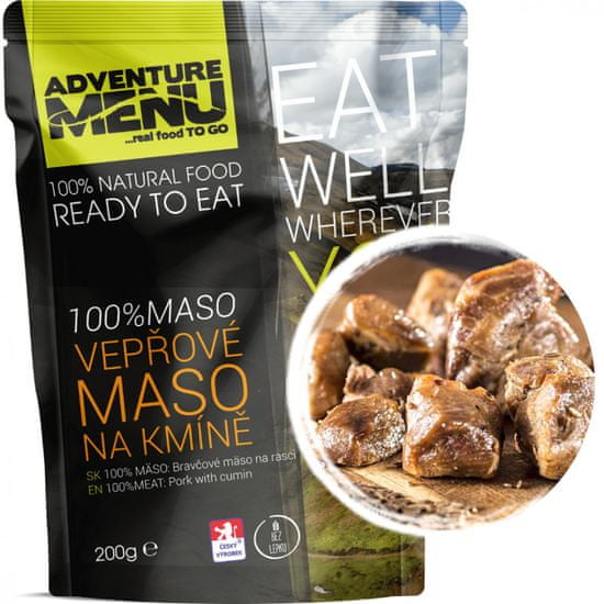 Adventure Menu – 100% Vepřové maso na kmíně 200 g