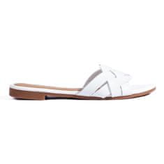 Bílé pletené ploché sandály velikost 38