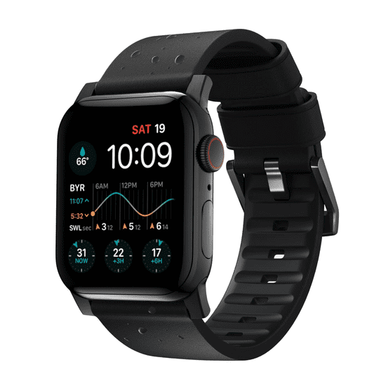 Nomad Active Band Pro - Vodotěsný řemínek pro Apple Watch 45 / 49 mm, černý