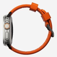 Nomad Rugged Band - Odolný řemínek pro Apple Watch 45 / 49 mm, oranžový, černý