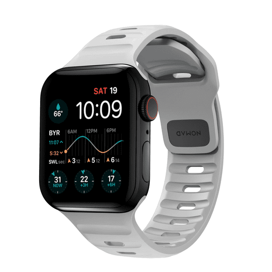 Nomad Sport Band - Sportovní vodotěsný řemínek pro Apple Watch 40 / 41 mm, šedý