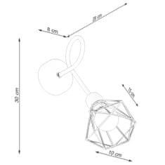 Sollux Nástěnné svítidlo ARTEMIS 1S černé 1xE14 40W Sollux Lighting