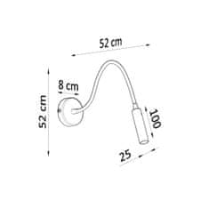 Sollux Nástěnné svítidlo AXIL černé 1xG9 12W Sollux Lighting