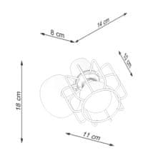 Sollux Nástěnné svítidlo BELUCI 1 bílé 1xE14 40W Sollux Lighting