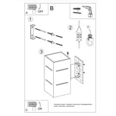 Sollux Nástěnné svítidlo BLOCCO šedé 1xG9 40W Sollux Lighting