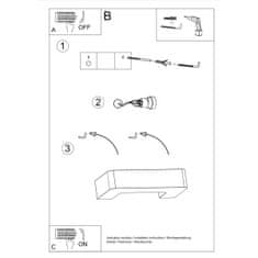 Sollux Nástěnné svítidlo keramické MAGNET 1xE27 60W Sollux Lighting