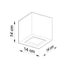 Sollux Nástěnné svítidlo keramické LEO šedé 1xE27 60W Sollux Lighting