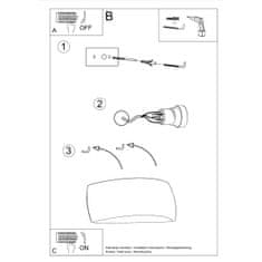 Sollux Nástěnné keramické svítidlo PONTIUS černé 1xG9 60W Sollux Lighting