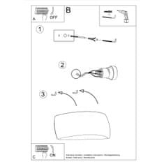 Sollux Nástěnné svítidlo keramické PONTIUS šedé 1xG9 60W Sollux Lighting