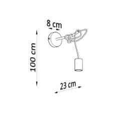 Sollux Nástěnné svítidlo EDISON černé 1xE27 60W Sollux Lighting