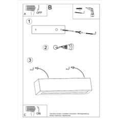 Sollux Nástěnné keramické svítidlo VEGA 1xE27 60W Sollux Lighting