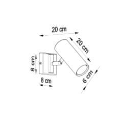 Sollux Nástěnné svítidlo DIREZIONE černé 1xGU10 40W Sollux Lighting