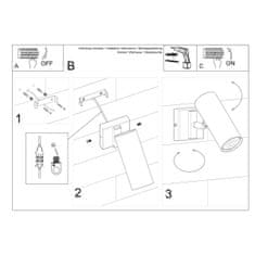 Sollux Nástěnné svítidlo DIREZIONE černé 1xGU10 40W Sollux Lighting