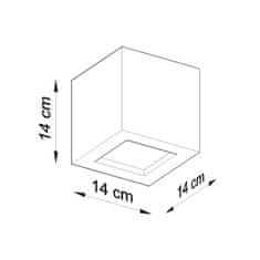 Sollux Nástěnné svítidlo keramické LEO černé 1xE27 60W Sollux Lighting