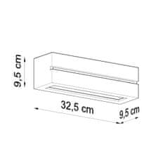 Sollux Nástěnné keramické svítidlo VEGA LINE 1xE27 60W Sollux Lighting