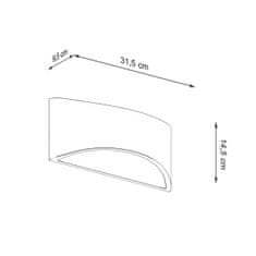 Sollux Lakované nástěnné svítidlo VIXEN bílý lesk 1xG9 40W Sollux Lighting