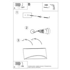 Sollux Lakované nástěnné svítidlo VIXEN bílý lesk 1xG9 40W Sollux Lighting