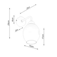 Sollux Nástěnné svítidlo FILLAN 1 černé 1xE27 60W Sollux Lighting