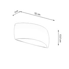 Sollux Lakované nástěnné svítidlo PONTIUS bílý lesk 1xG9 40W Sollux Lighting