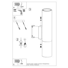 Sollux Nástěnné svítidlo LOOPEZ černá/měď 2xGU10 40W Sollux Lighting