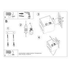 Sollux Nástěnné svítidlo LORETO šedé 1xG9 40W Sollux Lighting