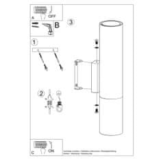 Sollux Nástěnné svítidlo LOOPEZ černá/zlatá 2xGU10 40W Sollux Lighting