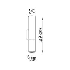 Sollux Nástěnné svítidlo LOOPEZ černá/chrom 2xGU10 40W Sollux Lighting