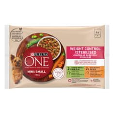 Purina ONE MINI Small Dog Weight Control Multipack krůta a kuře ve šťávě 4x85g