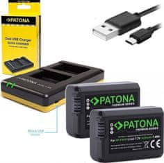PATONA nabíječka Foto Dual Quick Sony NP-FW50 + 2x baterie 1030mAh USB