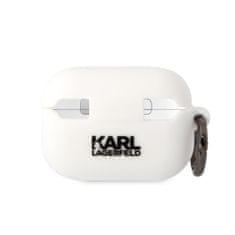 Karl Lagerfeld NFT Choupette silikonový kryt pro AirPods Pro 2, černý Bílá