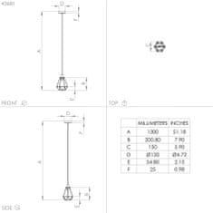 Eglo EGLO Závěsně svítidlo TARBES 43681