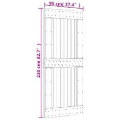 Greatstore Posuvné dveře 95 x 210 cm masivní borové dřevo