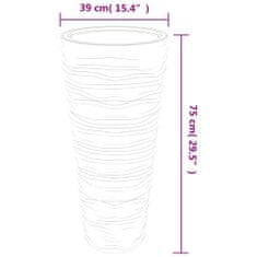 Vidaxl Truhlík s odnímatelnou vložkou antracit 18 / 45 l PP rýhovaný