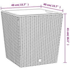 Vidaxl Truhlík s odnímatelnou vložkou hnědý 37 / 64 l PP ratan