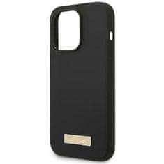 Guess GUHMP14LSBPLK hard silikonové pouzdro iPhone 14 PRO 6.1" black Silicone Logo Plate MagSafe