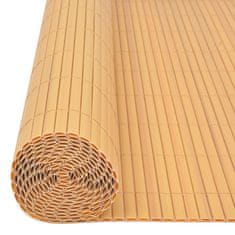 Vidaxl Oboustranný zahradní plot PVC 90 x 500 cm žlutý